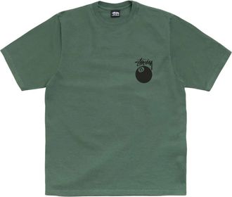 St&uuml;ssy Oversized Katoenen T-shirt met Pigmentverf - Heren - T-shirts - Groen - M - Katoen - Tops