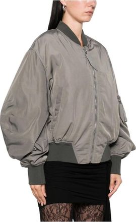 The Attico Dames, Jassen, Grijs, Maat: XS Poliester