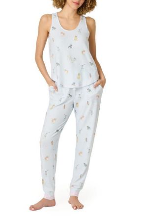 PJ Salvage Bark Park Peached Jersey Pajamas in Blue Ice at Nordstrom, Size X-Large