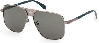 adidas OR0091 09N Mens Sunglasses Silver Size 60
