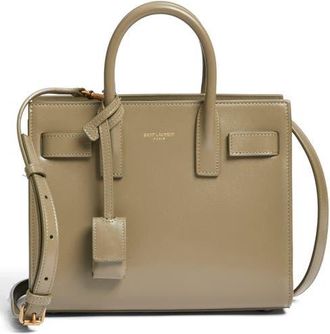 Saint Laurent Nano Sac de Jour Leather Tote in Strong Moss at Nordstrom