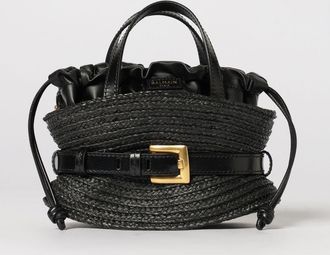 Balmain Borsa Shuffle Mini Balmain in rafia e pelle
