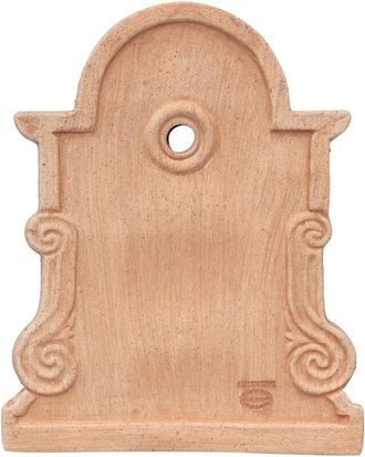 Biscottini International Biscottini - Front&oacute;n De Terracota 100% Made In Italy 37x47 Cm Hecho A Mano Parte Superior Fuente De Terracota Decoraci&oacute;n De Jard&iacute;n Exterior