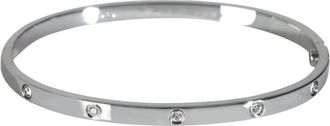 Cartier Bracciale rigido Love in oro bianco 18kt con diamanti - Argento