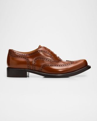 Versace Men & apos;s Maverick Leather Derby Shoes