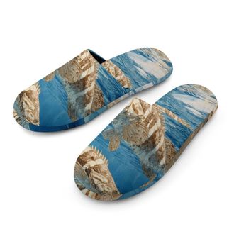Generic Ocean Grouper Fish Seabed Mens House Slippers Slip Indoor Slipper On Shoes Warm Outdoor
