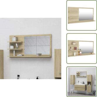 Nova Furniture Limited - Specchio da Bagno Rovere Sonoma 90x10,5x45 cm