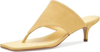 Schutz Sage Mid Stiletto Womens Sandals New Yellow : 10.5 M, Suede