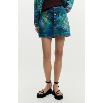 Desigual Denim Miniskirt in Dark Blue at Nordstrom, Size X-Large