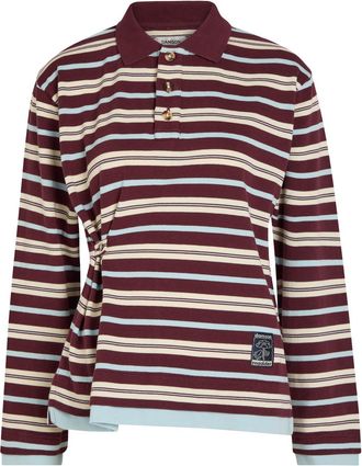 Damson Madder Noah Layered Striped Cotton Rugby top - Multicoloured - 16 (UK16 / XL)
