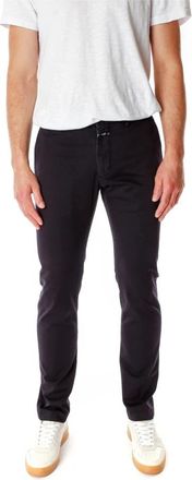 Closed Slim-fit Pantalon - Heren - Slim Fit Broeken - Zwart - W31 L34 - Leer - Broeken