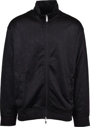 A|X Armani Exchange Felpa con zip - Heren - Vesten met rits - Zwart - XL - Katoen - Hoodies & sweatvesten