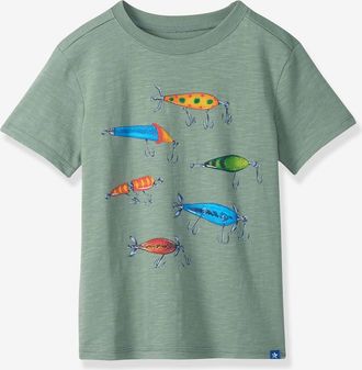 Hatley T-Shirt mit Anglermotiv Jungen Hatley salbeigr&uuml;n