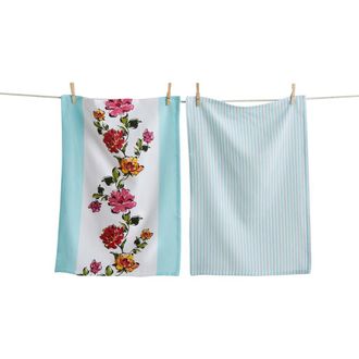 Tag In Bloom Dishtowel Set/2 Multi Cotton Spring at Nordstrom