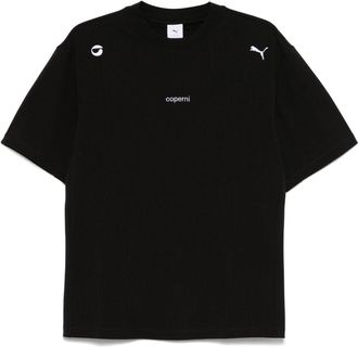 Coperni x Puma logo-embroidered T-shirt - Black