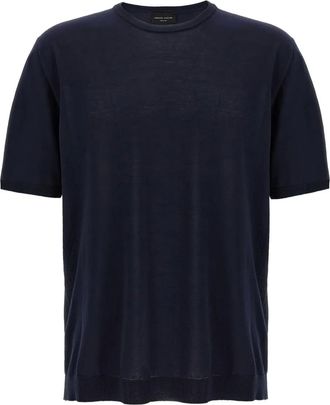 Roberto Collina T-shirt in maglia - Blu
