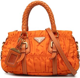 Prada Pre-owned Prada Tessuto Gaufre Satchel Ladies T9HDBJ620FR6PER9