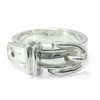 Herm&egrave;s Silver Silver 925 Band Ring (Pre-Owned)