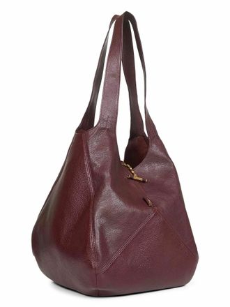 Chlo&eacute; Womens Burgundy Balloon Shoulder Bag Buffalo Leather
