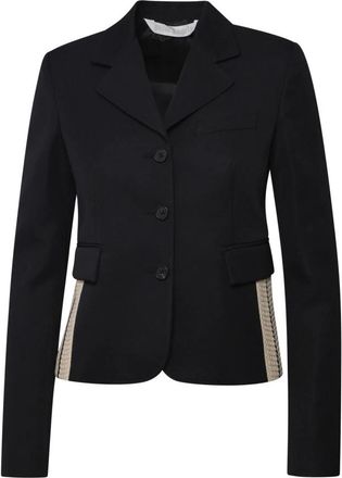 Palm Angels Zwarte wollen blazer van Palm Angels - Dames - Blazers - Zwart - S - Wol - Jassen