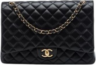 Chanel Pre-owned Double Flap Schoudertas - Dames - Vintage Schoudertas - Zwart - ONE Size - Leer - Vintage