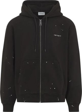 Carhartt Work in Progress Hooded Painter Jacket - Heren - Vesten met rits - Bruin - M - Katoen - Hoodies & sweatvesten