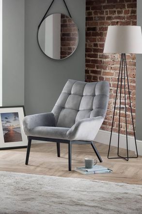 Julian Bowen Lucerne Upholstered Accent Chair in Grey
