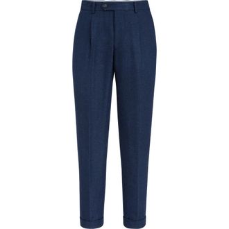 Brunello Cucinelli Trousers with pleats in Navy Blue at Nordstrom, Size 54 It