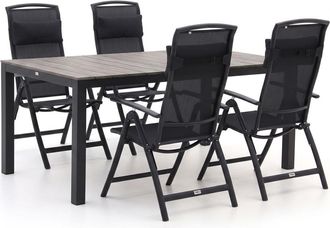 Forza Furniture Forza Capri/Fidenza 160cm dining tuinset 5-delig verstelbaar