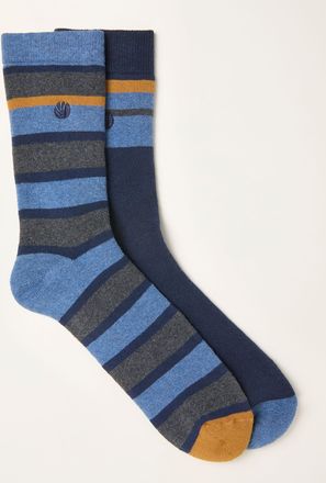 Fat Face FatFace Navy 2 Pairs of Thermal Socks