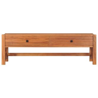 Berkfield Home TV Cabinet 140x40x45 cm Teak Wood in Brown | Size: 140 x 40 x 45 cm