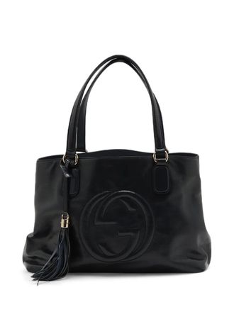 Gucci 2016-2025 Medium Patent Soho Working satchel - women - Patent Leather - One Size - Blue