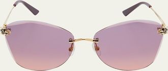 Cartier Panther Metal Butterfly Sunglasses