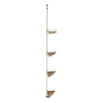 5five Simply Smart Estante Telesc&oacute;pico Para Ducha Argileo, De Esquina, 4 Niveles, Color Beige - 5five