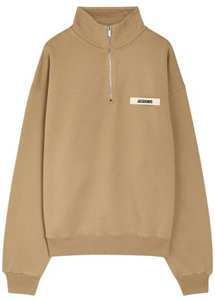 Jacquemus Le Camionneur Gros Grain Cotton Sweatshirt - Beige - XL