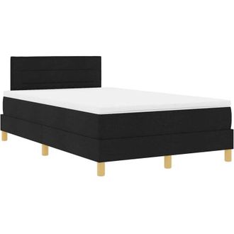 vidaXL Vidaxl - Cama Box Spring Con Colch&oacute;n Con Colch&oacute;n Negro 120 X 200 Cm Tela