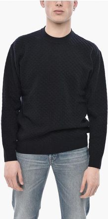 Paolo Pecora Virgin Wool Sweater In Solid Colour size Xl