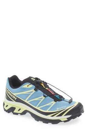 Salomon XT-6 Gore-Tex Waterproof Sneaker in Niagara/Sunny Lime/Black at Nordstrom, Size 9.5