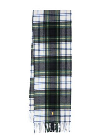 Polo Ralph Lauren Polo Pony-embroidered tartan check-print scarf - Green