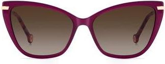 Carolina Herrera 57mm Cat Eye Sunglasses in Cyclamen at Nordstrom Rack
