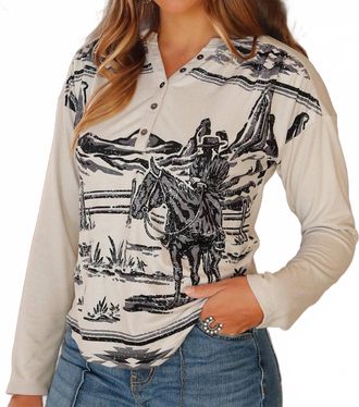 Cruel Girl Womens The Joni Henley In White