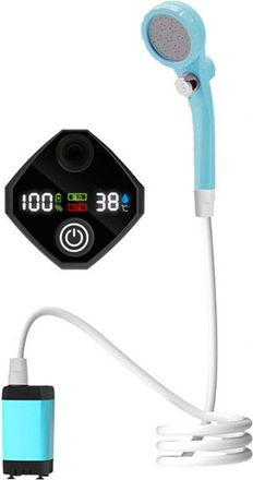 OEM Ducha Port&aacute;til Para Camping Al Aire Libre, Ducha Port&aacute;til Con Bater&iacute;a De 6000 Mah, Color Azul, Bomba Recargable, Cabezal De Ducha Port&aacute;til