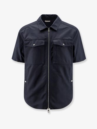 Moncler Camicia in misto cotone con zip - MONCLER - gender_Man