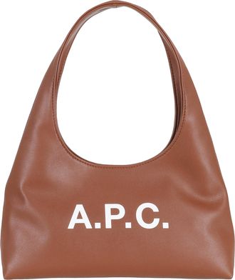 A.P.C. Brown Baby Ninon Polyurethane Shoulder Bag