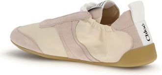 Chlo&eacute; Womens Sneakers Kick Blushy Beige Upper Nylon Trainers