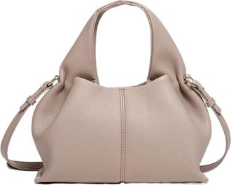 Generic Compatible For Cloud Shaped Handbag, Single Shoulder Bag Under Arms, Ball French Retro Style in Soft(Grey)