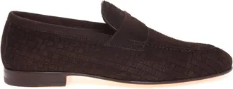 Santoni Carlo Penny Loafer - male - Santoni - Loafers - Brown - 8 1/2 UK - Shoes