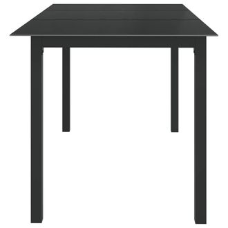 Berkfield Home Garden Table Black 150x90x74 cm Aluminium & Glass | Size: 150 x 90 x 74 cm