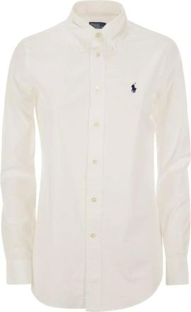 Polo Ralph Lauren Overhemden, Dames, Wit, S, Katoen, Klassiek Katoenen Oxford Overhemd