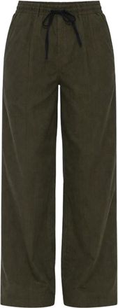 Pomandere Broeken, Dames, Groen, M, Katoen, Gestreepte katoenen broek